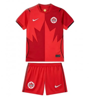 Canada Hjemmebanetrøje Børn VM 2026 Kortærmet (+ Korte bukser)